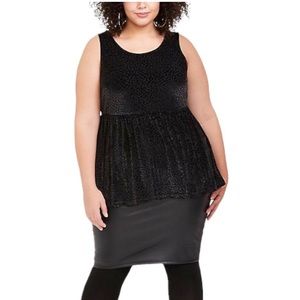 Torrid Velvet Leopard Print Peplum Top size 1
